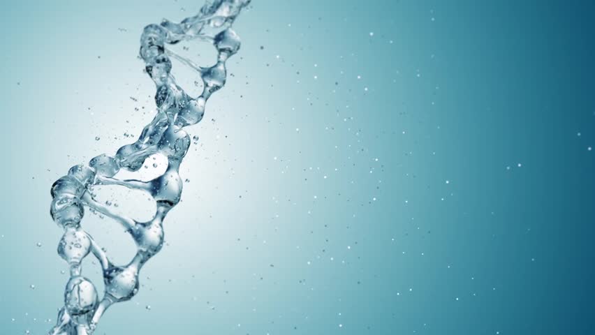 Water image looking like a DNA Strand