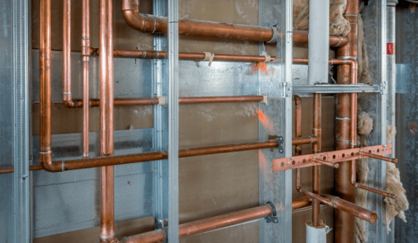 corroded copper plumbing