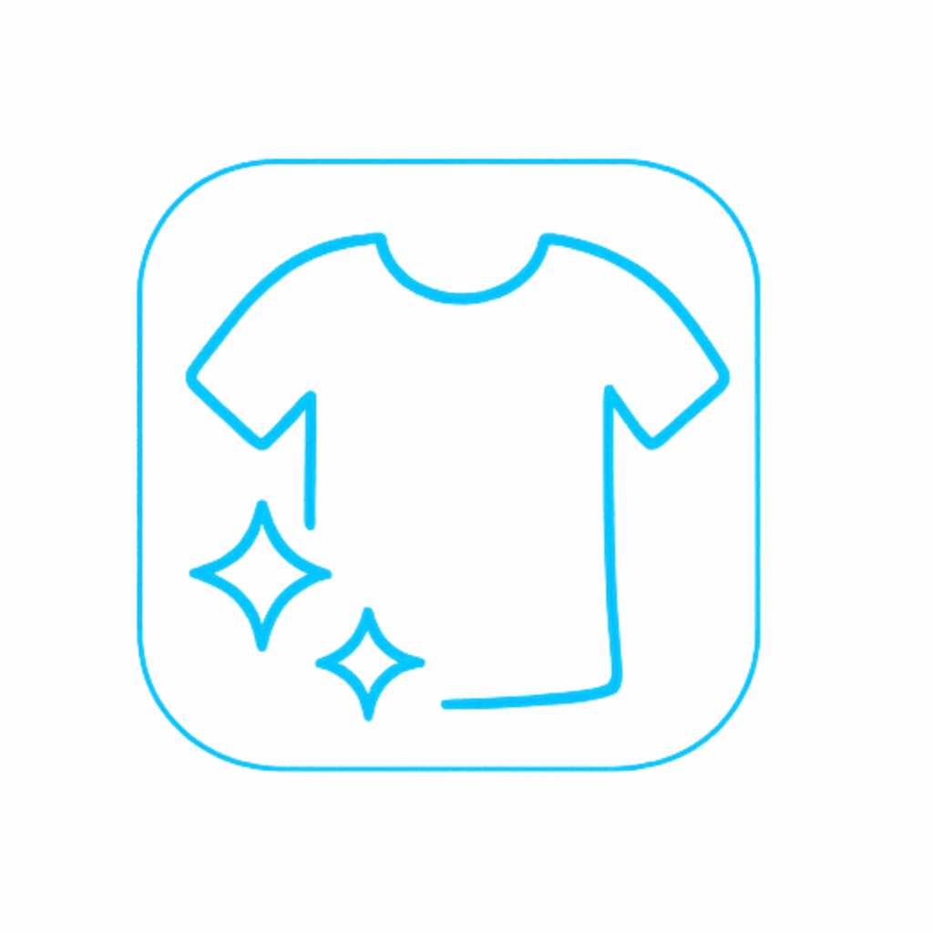 Clean t-shirt icon.