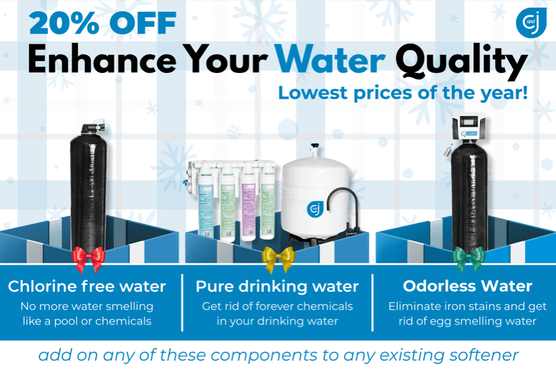 Get the lowest price of the year on RO, Dechlorination, or Iron Filters. Better Water this winter.