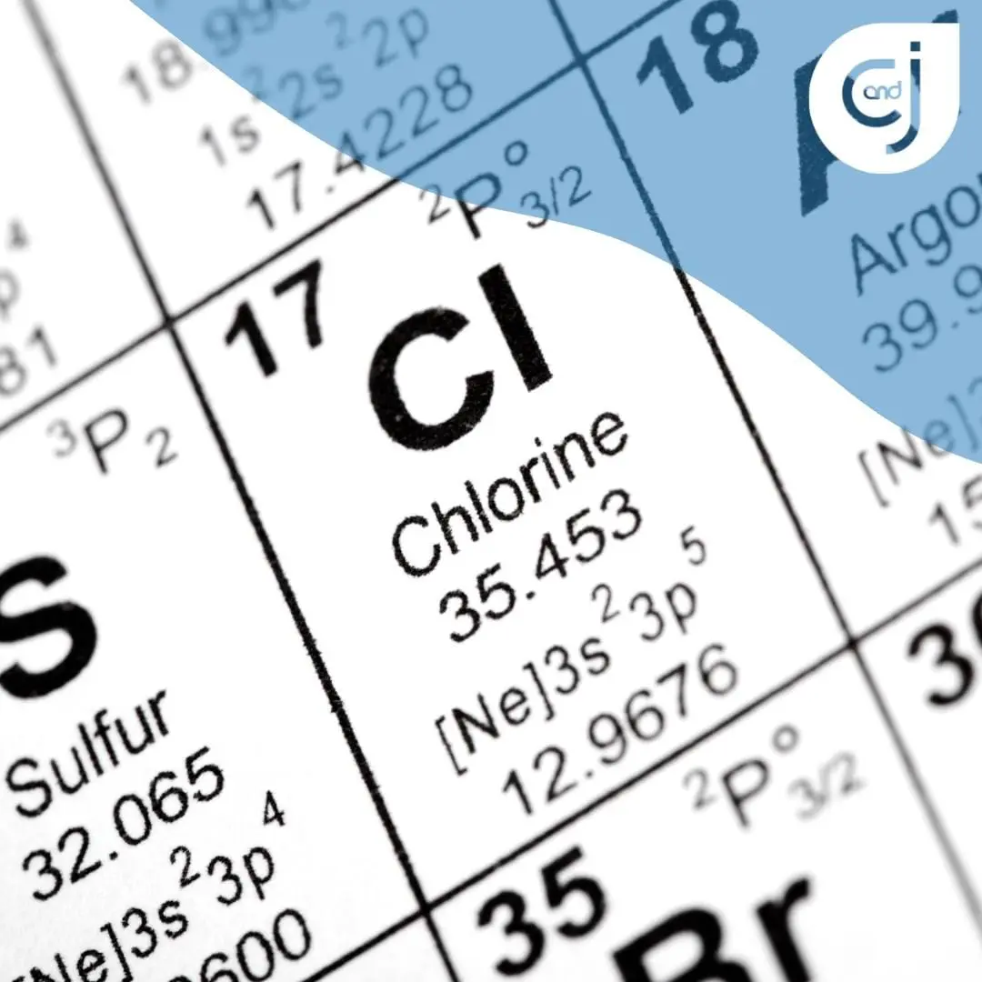 Chlorine tile with C&J logo.